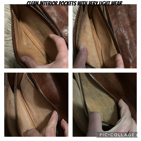 Vintage Made in Italy Crossbody Bag-Leather-Removable Strap-Flap Snap Closure - Picture 10 of 17